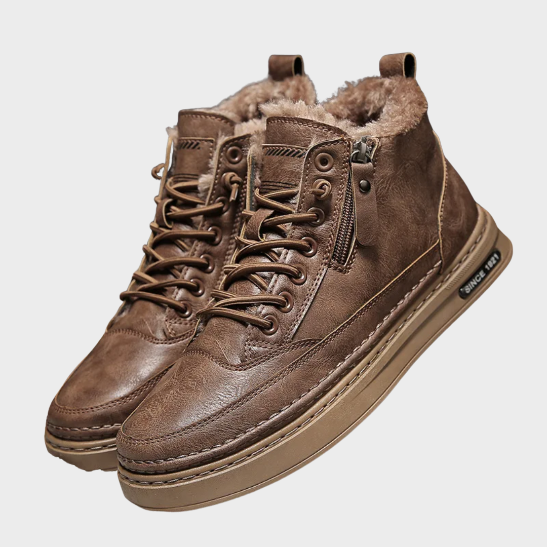 Eryk | Skórzane zimowe buty