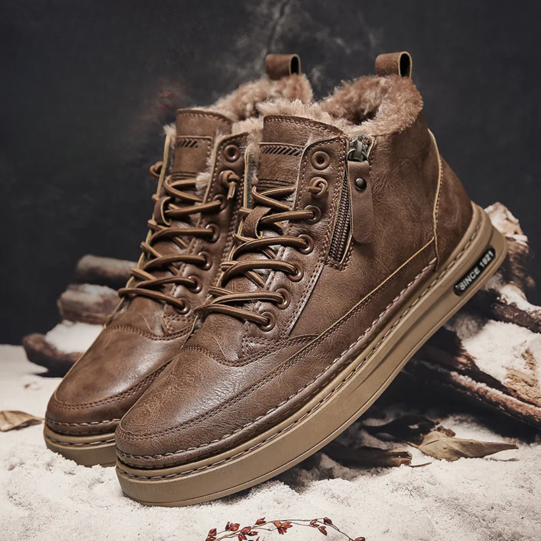 Eryk | Skórzane zimowe buty